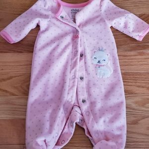 Girls newborn Carters fleece pajamas